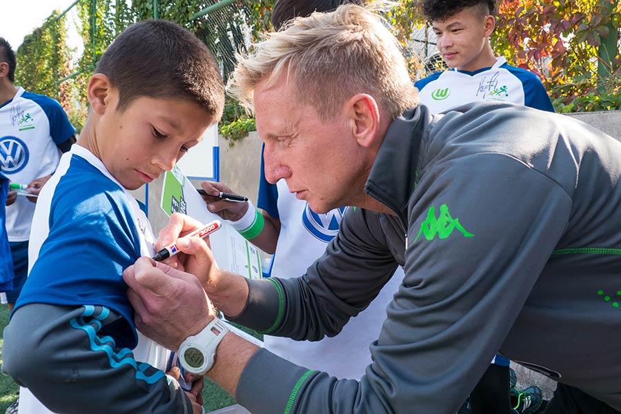 VW helps train young football stars in China