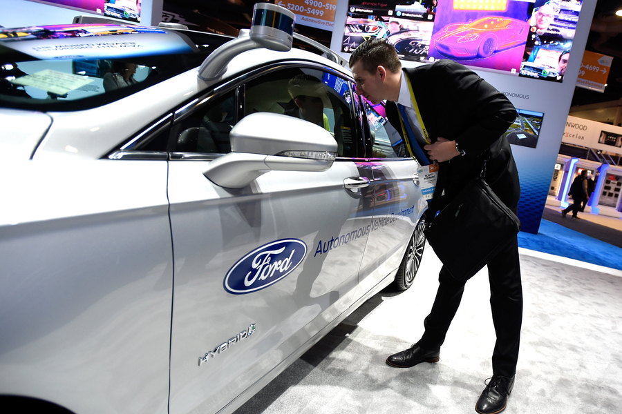 Car makers display high-tech vehicles at CES 2017