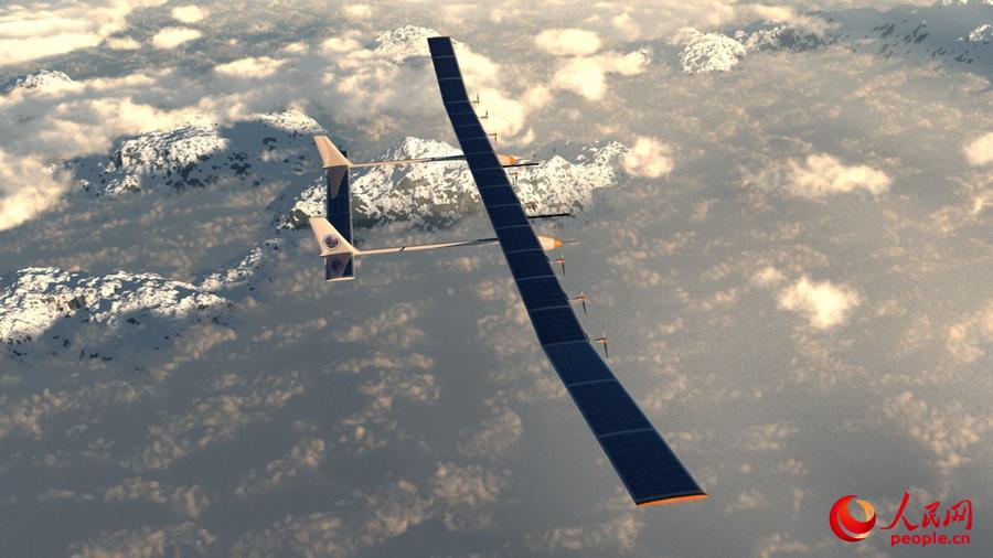 China's solar powered UAV soars high into the sky