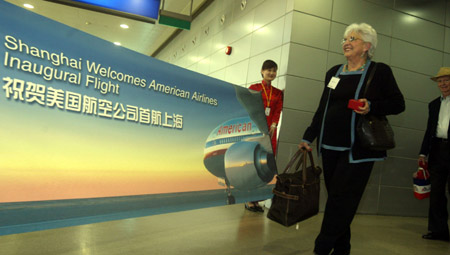 American Airlines lands in China