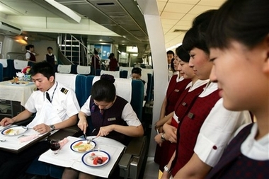 Air China flight attendant training