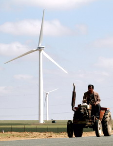 Green energy powers grasslands