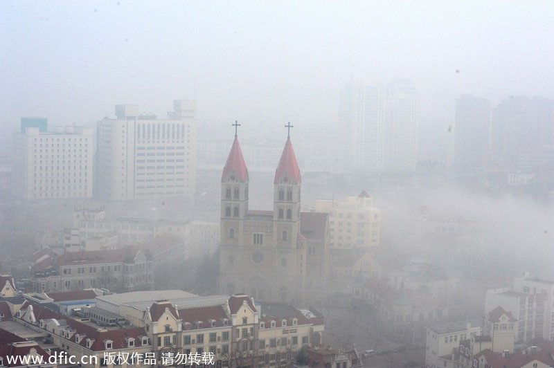 A sea of fog in Qingdao