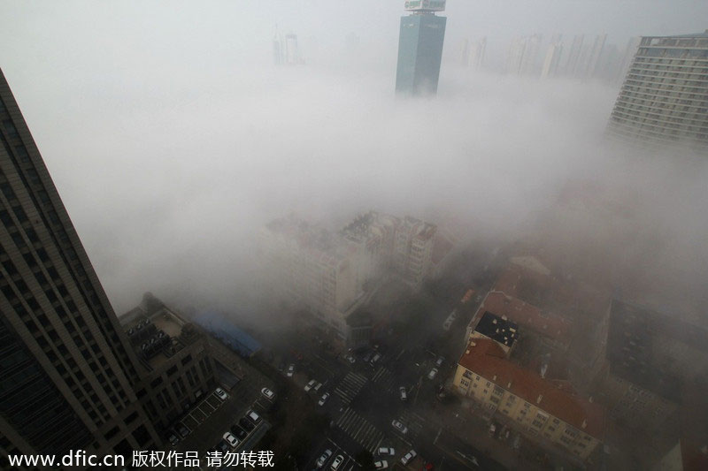 A sea of fog in Qingdao