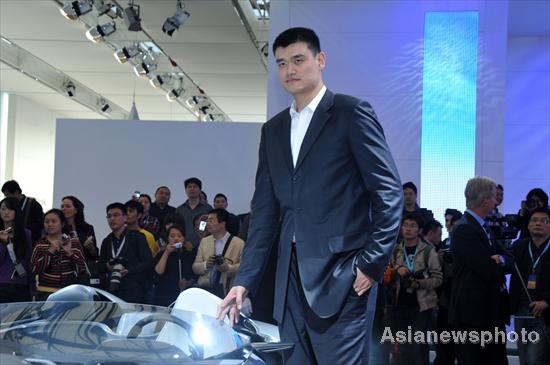 Yao Ming attends Auto Shanghai 2011