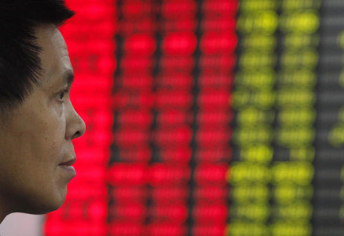 China's benchmark stock index closed 2.3% higher