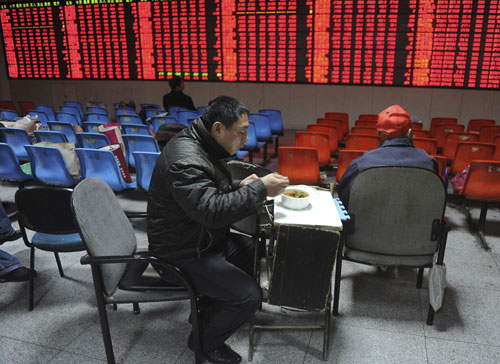 China's benchmark stock index closed 2.3% higher