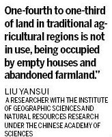 Arable land idle as farmers work in cities