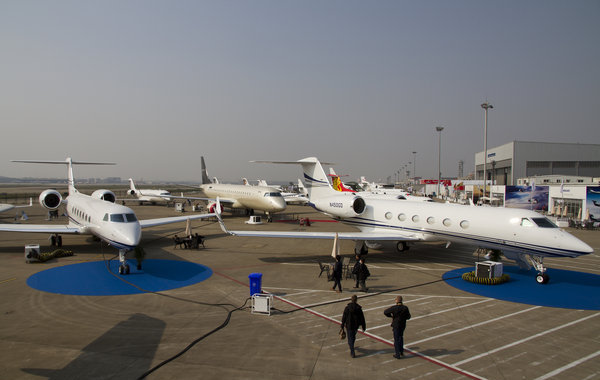 Business aviation show starts in Shanghai