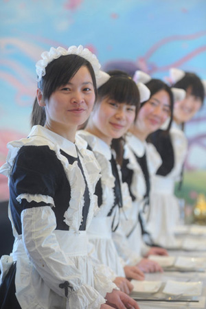 Maid-themed restaurant opens in Jiangsu