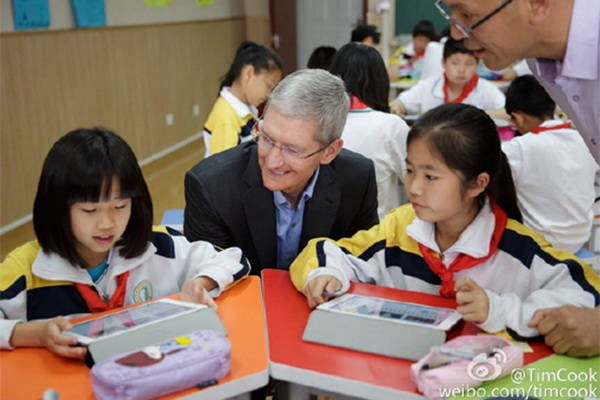 Apple's CEO Tim Cook's eight visits to China