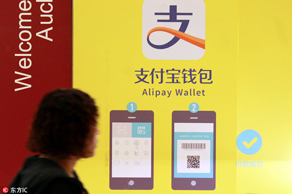 Top 10 regions where people spend the most via Alipay