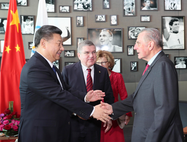 President Xi visits Olympic Museum in Lausanne