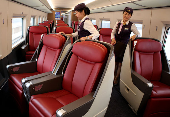 Discount offered for luxury seats on high-speed trains