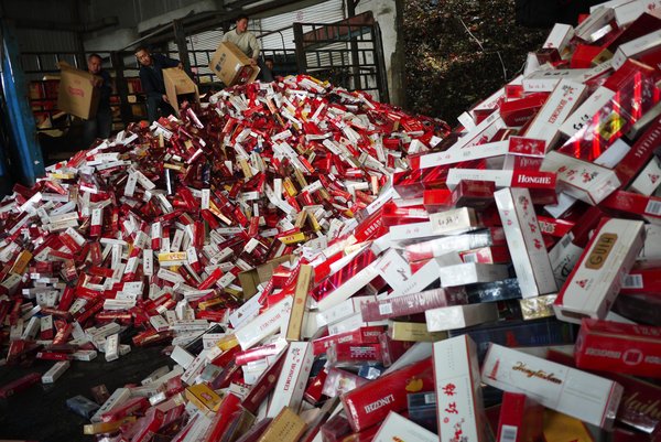 40m counterfeit cigarettes burnt for electricity