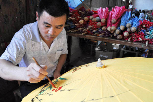 Wuyuan craft umbrellas sell like hot cakes