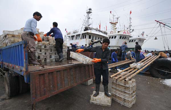 Cold front drives back fishing boats