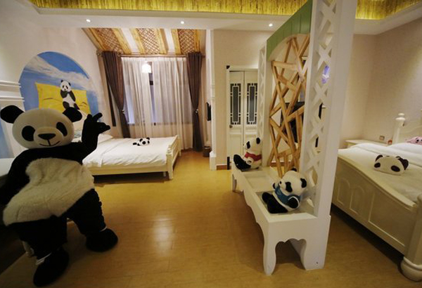 Panda-themed hotel opened in Sichuan