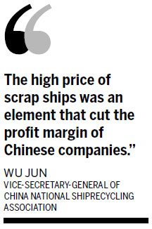 Weak scrap demand hits China's ship recycling business