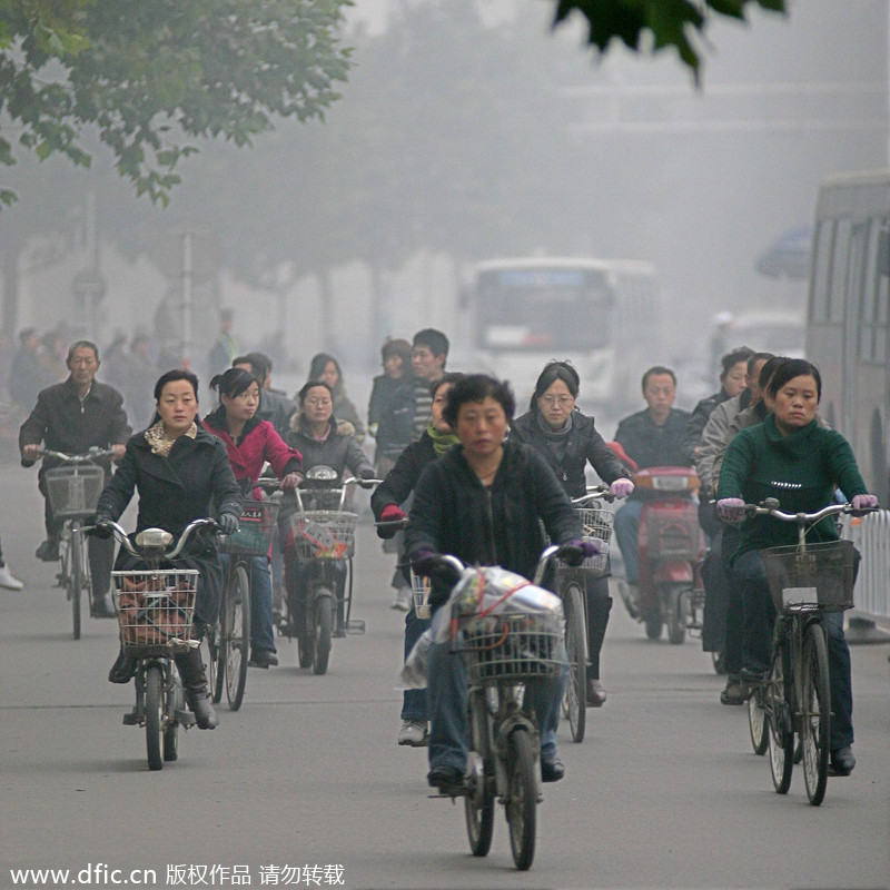 Top 10 Chinese cities with worst air quality