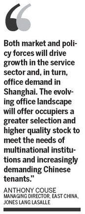 Shanghai to lead top-end office market by 2020