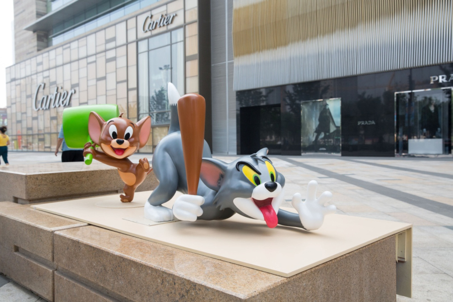 Tom and Jerry sought to lure Chinese shoppers to mall