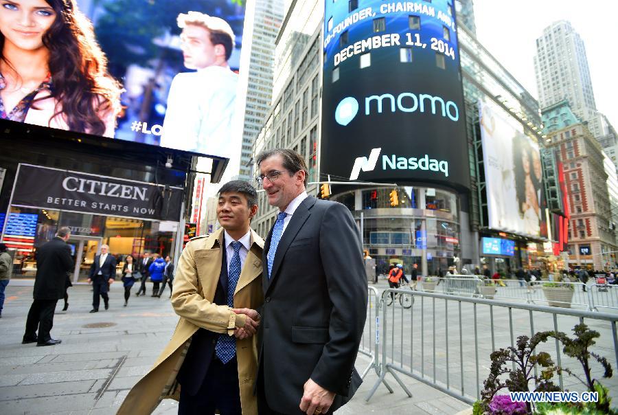 Alibaba-backed Momo debuts on Nasdaq