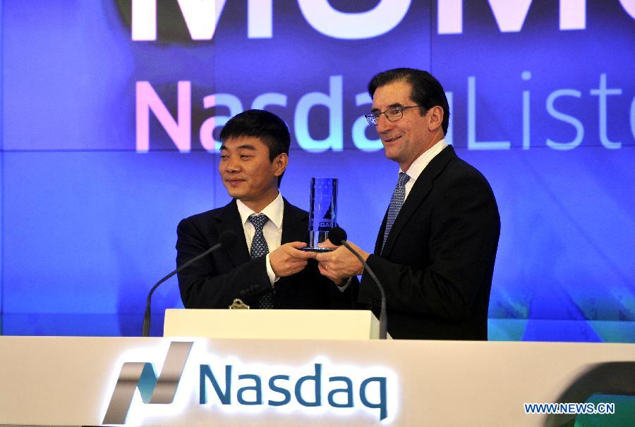 Alibaba-backed Momo debuts on Nasdaq