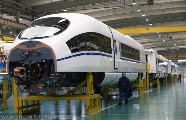 A peek inside China's high-speed train factory