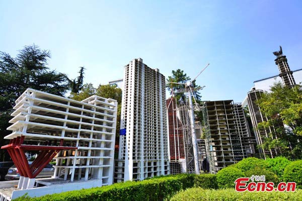 A mini-world of landmark skyscrapers in Shanghai