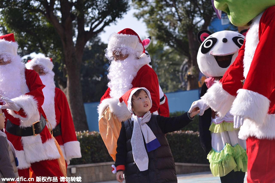 Santa Claus is busy in China