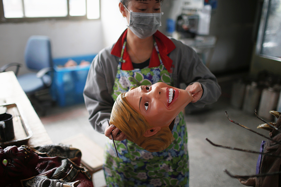 Chinese factory behind Hillary and Trump face masks