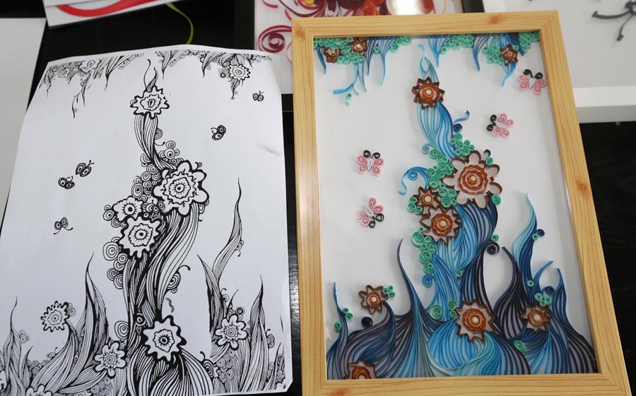 Labor of love: Graduate creates exquisite artwork with paper-rolling