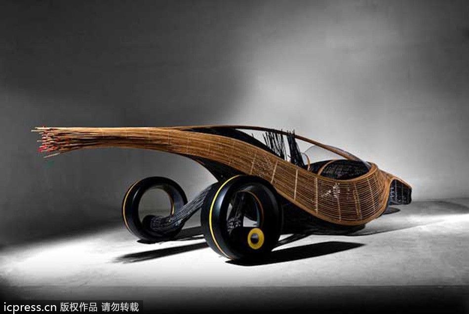 Bamboo concept car combats waste