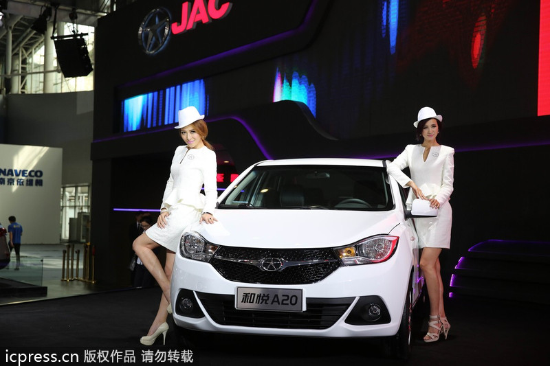 Models at Guangzhou auto show