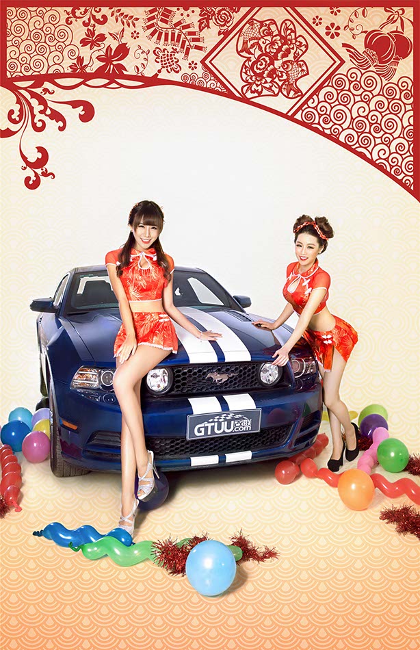 Models celebrates Year of Horse with Mustang GT