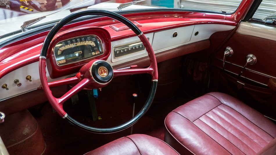 Renault classic cars in Paris workshop