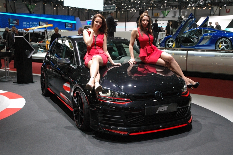 Model with tuned up VW Golf