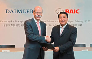 Daimler, BAIC earmark 1b euros to expand China capacity