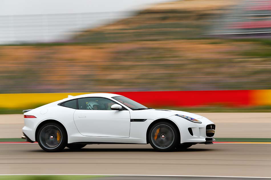 Jaguar F-Type Coupe on track