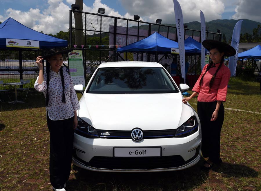 Electric vehicles charge up carnival in HK