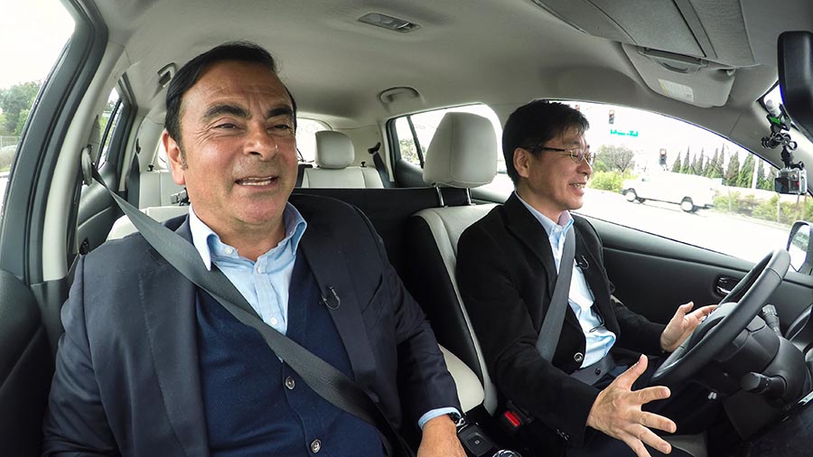 Nissan Intelligent Driving car gives rides in California