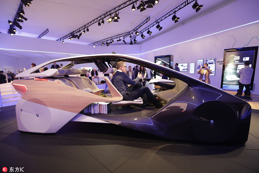 Car makers display high-tech vehicles at CES 2017