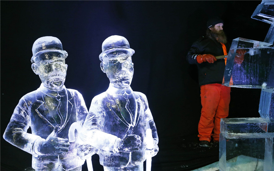 Comic characters come to life in ice