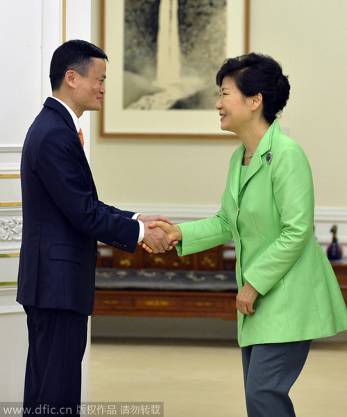 S. Korean president meets with Alibaba's Ma