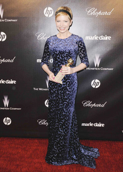 Michelle Williams attends Golden Globe Awards