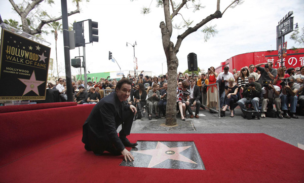 Cusack's star unveiled on Walk of Fame in Hollywood