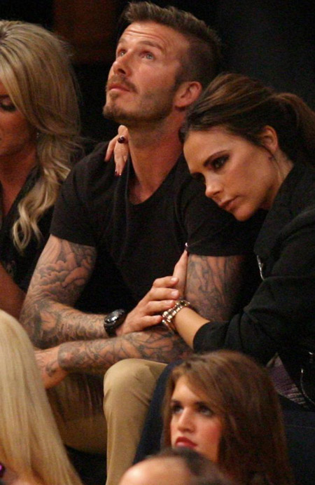 Beckhams caught on KissCam