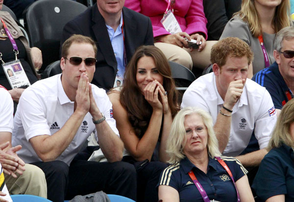 Prince William and Kate cheer at Olympics