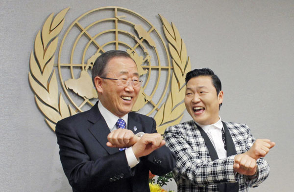 UN chief meets South Korean pop star